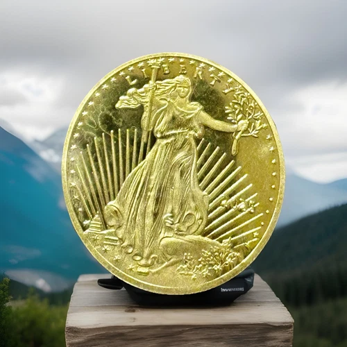 2025 Saint-Gaudens Liberty Challenge Coin – Gold Finish – Collectible Token#118