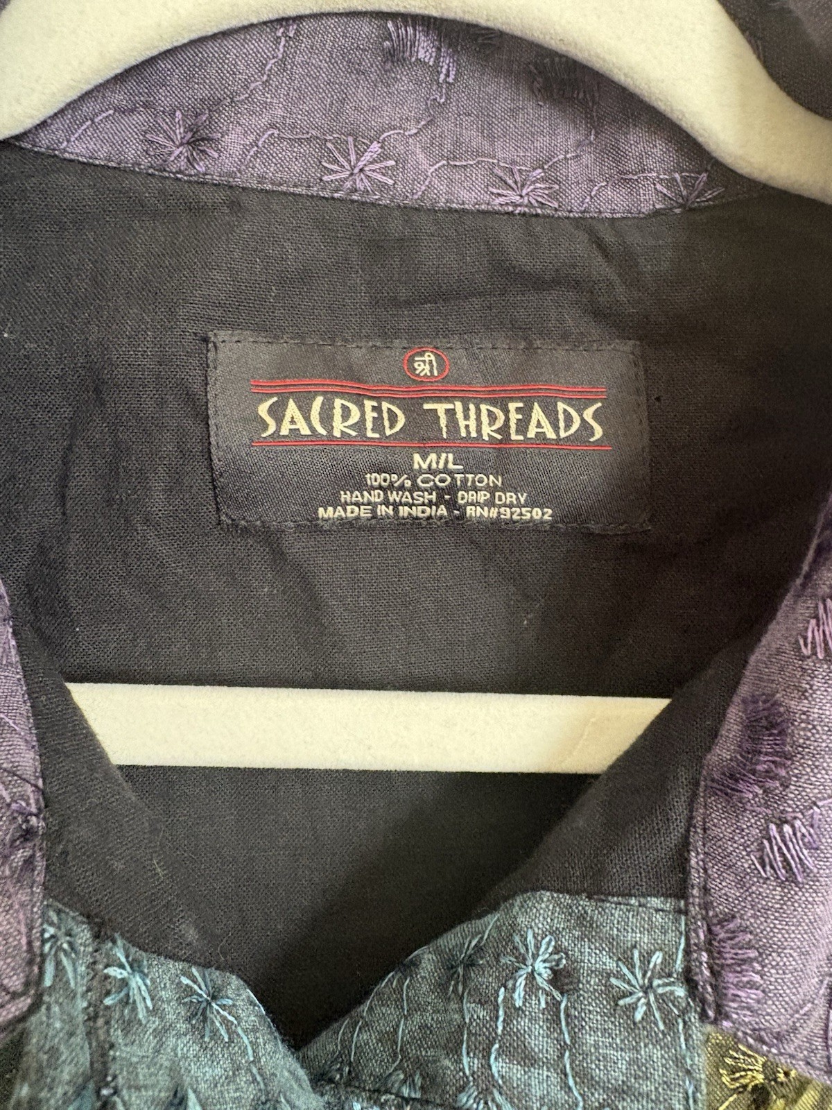 Sacred Threads Patchwork Boho Quilted Cotton Jack… - image 2