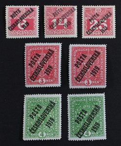 CKStamps: Czech Stamps Collection Scott#B19 B20 B42-B44 Mint H OG Some Signed