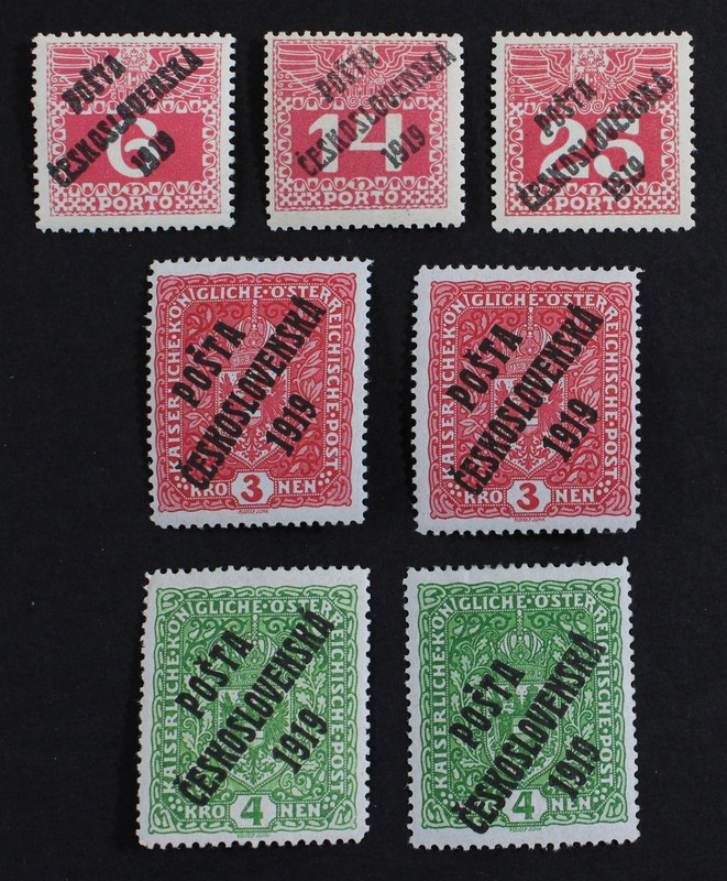 CKStamps: Czech Stamps Collection Scott#B19 B20 B42-B44 Mint H OG Some Signed