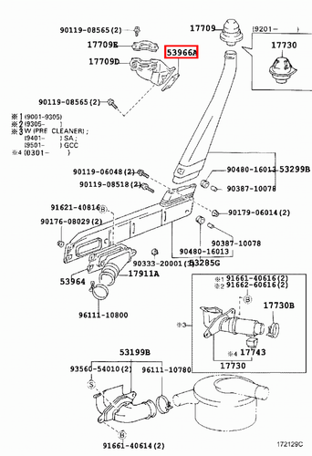 Genuine Toyota LandCruiser HZJ71 HZJ70 HJ75 HJ61 Air Cleaner Inlet Bracket Pad - Picture 6 of 17