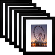 8X10 Picture Frame Black Set of 6, Display Pi...