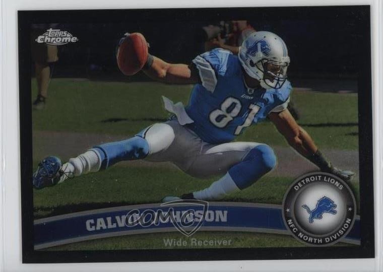 2011 Topps Chrome Black Refractor 16/299 Calvin Johnson #8 HOF 09gn