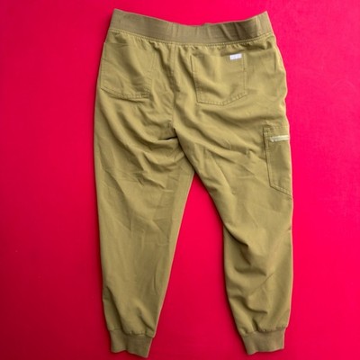 FIGS Technical Collection Men Olive Green Jogger Scrub Pants Size Large L/P
