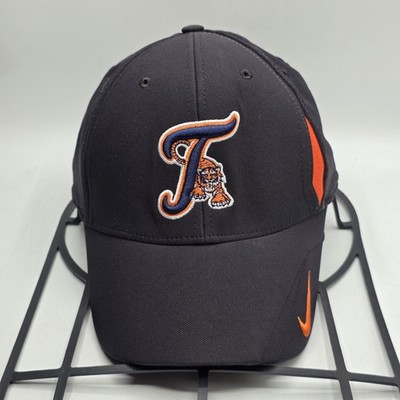 VTG Detroit Tigers Nike Team MLB Hat Cap Black Orange Swoosh One Size Y2K Fitted