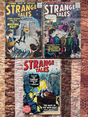 Lot of 3 Marvel STRANGE TALES comics #s 63 64 69 Prototypes Ant-Man Prof. X