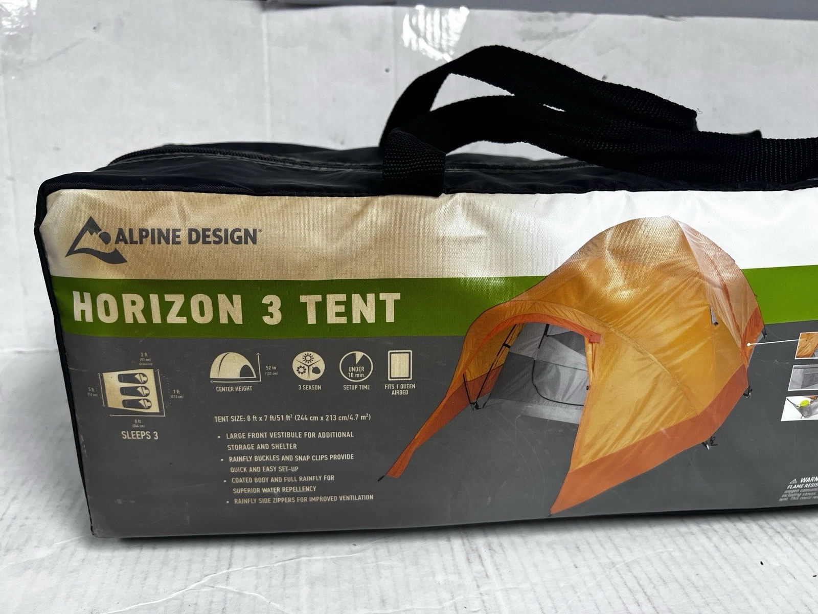 NIB NEW ALPINE DESIGN Horizon 3 Dome Tent Sleeps 3 Camping 8x7 Water Repellent
Opens in a new window
