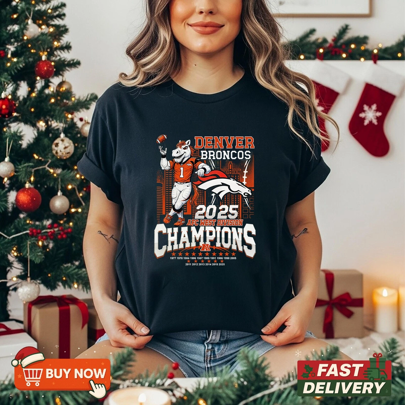 Denver Broncos 2025 AFC West Division Champions TShirt
