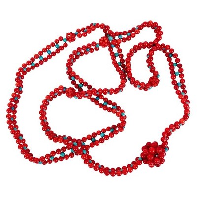 Jay King Red Coral Turquoise Multi Strand Long 48'' Opera Rope Station Necklace