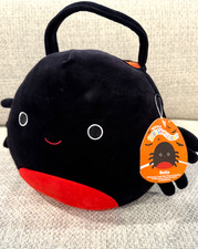 NEW Squishmallows 11  Bella The Red  Black Spider Halloween Treat Pail Bag 2025