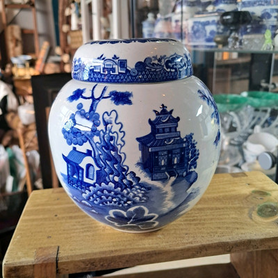 Royal Cauldon Twinnings Willow Pattern Ingwerglas/Teedose, ca. 13,5 cm hoch