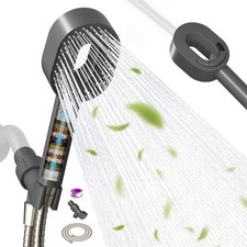 Filtered Shower Head with Handheld High Pressure 5 Spray Modes Showerhead ABS