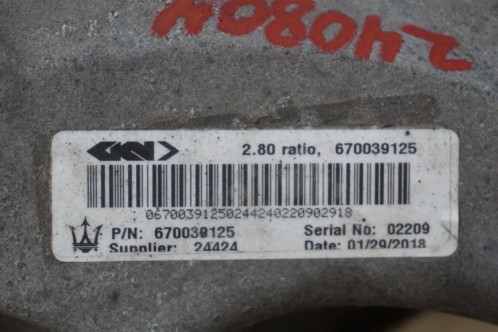 Rear Axle Differential Carrier OEM 670039125 Maserati Ghibli M157 2014-17+