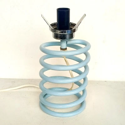 INGO MAURER  - PIÉTEMENT DE LAMPE RESSORT BLEU VINTAGE ANNEE 70 DESIGN  - Photo 1/4