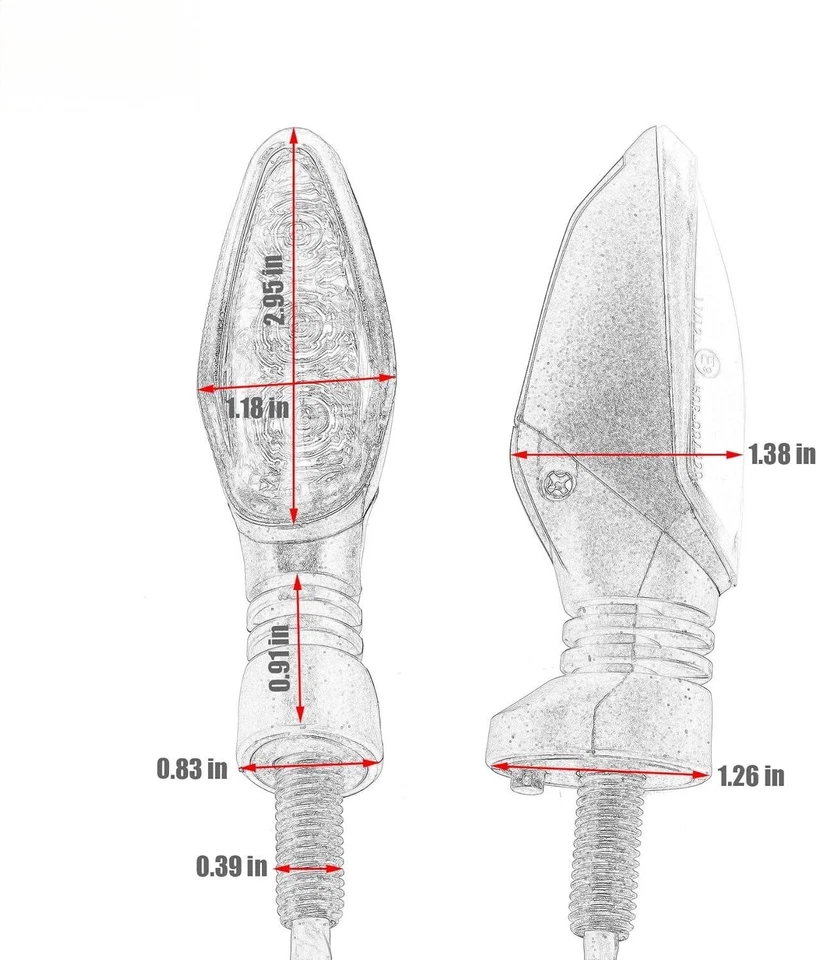 Задние указатели поворота совместимы с KTM 990 890 790 690 530 525 (прозрачные) - Изображение 2 из 4