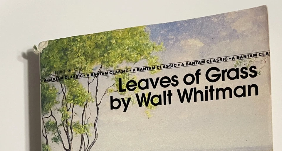 Leaves of Grass I-III by Walt Whitman PB Bantam 1983 VG Poetry Inness painting - Image 4 of 4