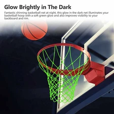 Glow In The Dark Light Sun Powered Basketball rim Hoop ball Net Shots Training