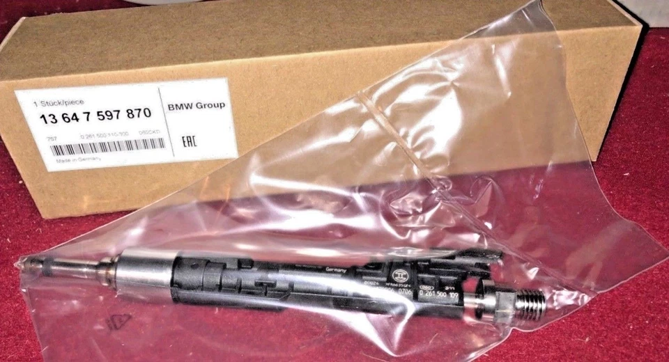 Fuel Hi Pressure Injector W/Clip For BMW E90 F01 F30 F10 F07 F06 F12 X5 GENUINE - Image 2 of 4