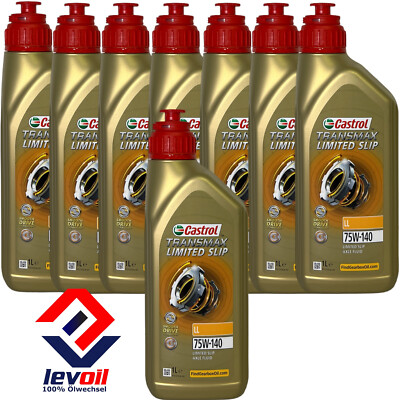 8x1 Liter Castrol Transmax Limited Slip 75W-140 Getriebeöl  Vollsynthetisch