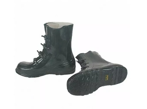 Overboot: Mid-Calf Shoe, Plain, Chevron, 11 Fits Shoe Size, Black, 1 PR (C) - Picture 2 of 4