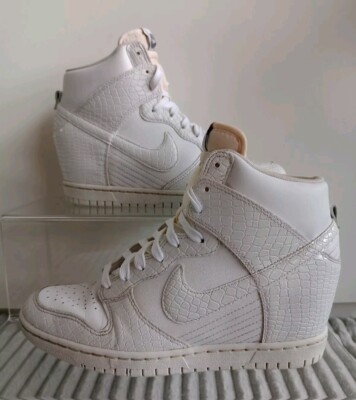 all white nike wedges