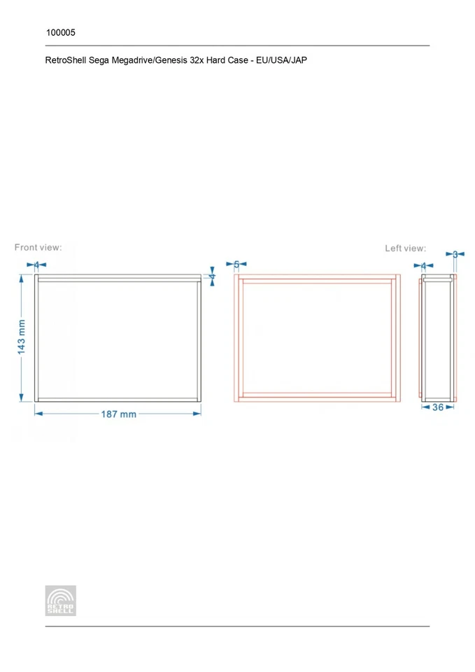 Sega 32x (Genesis/Megadrive) Premium Retro Video Game Box Protective Case - Image 4 of 4