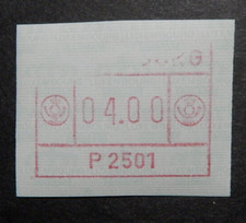 Luxemburg 1983: Fehldruck FRAMA Automatenmarke, Wertziffer 04.00, OBERRAND FEHLT