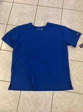 Fit by White Cross Scrub Top 2263 Royal Size 3XL Medical Men's V Neck Fast Ship