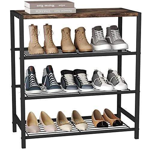 HOMEFORT Shoe Rack 6-Tier, Shoe Storage Shelf, Industrial Shoe