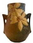1940’s Roseville Pottery Clematis Double Handle Vase - 103-6"