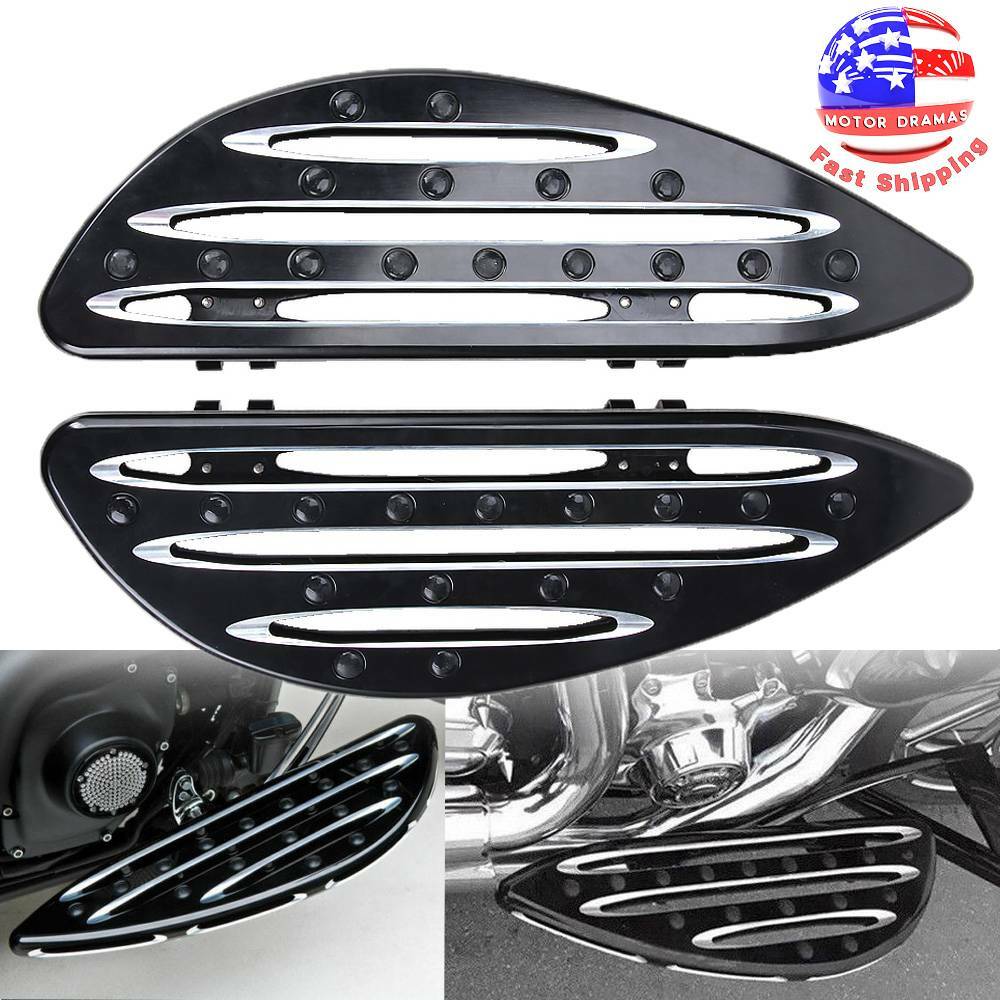XMT-MOTOR Repose-pieds Moto 10mm Résistants Aux Chocs - Compatible Harley Road King Sportster