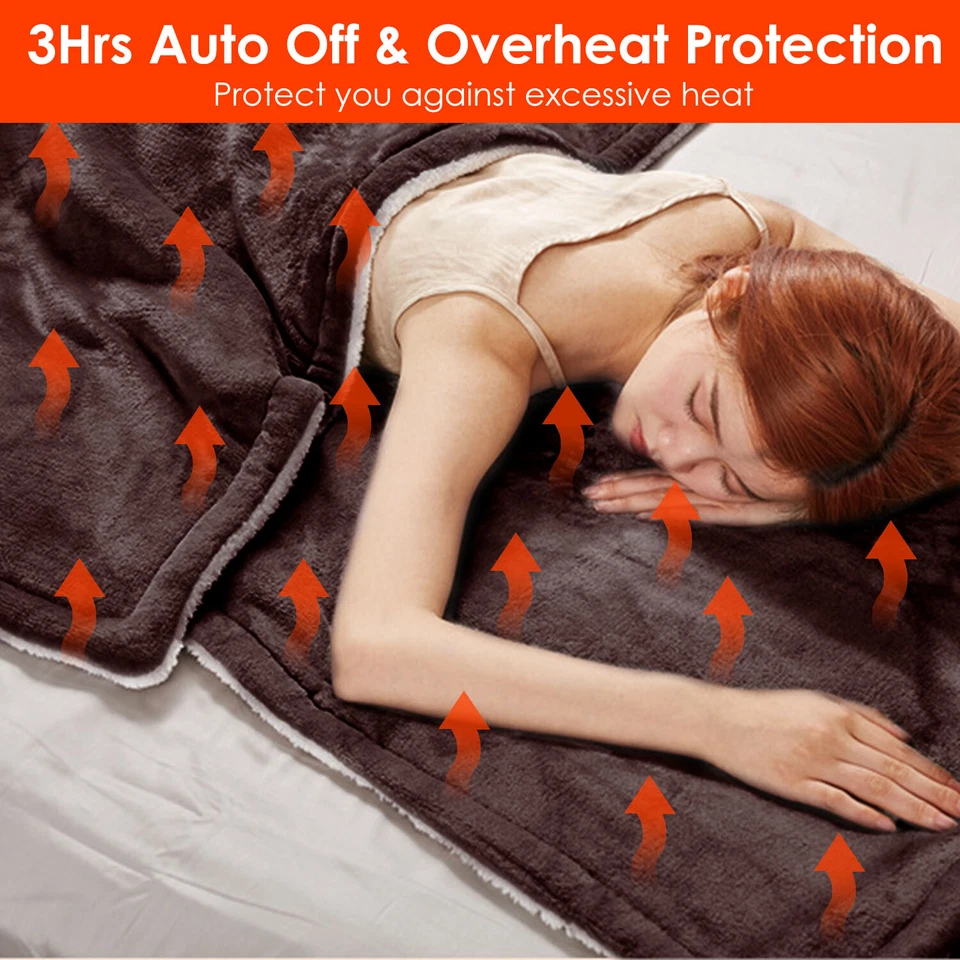 59x50 «100 Вт электрический подогрев одеяло фланель плед безопасный нагрев 110V 50 Гц - Изображение 4 из 4