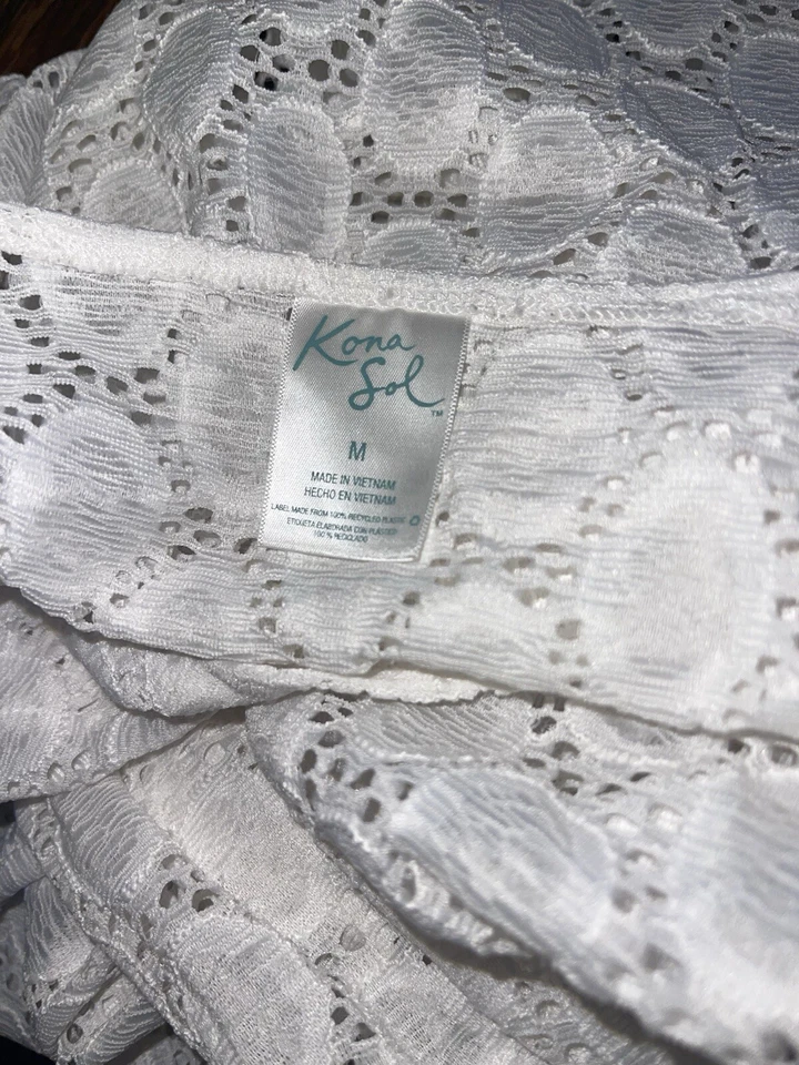 Cubierta de natación Kona Sol ojales blancos para mujer talla M Foto 4 de 4