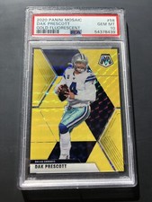 2020 Panini Mosaic Football Dak Prescott Gold Fluorescent /20 PSA 10 Gem Mnt #58