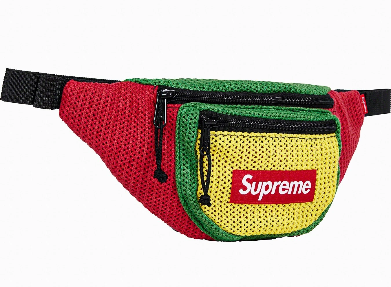 Neuf avec étiquettes 2021 Supreme Box « RASTA » logo string sac taille AUTHENTIQUE   SS21B27