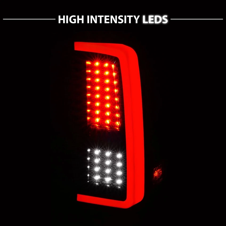 07 - 13 CHEVY SILVERADO LUCES TRASERAS LED LÁMPARAS NEGRAS 1500 Foto 4 de 4