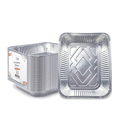 Fig & Leaf (30 Pack) Premium Lasagna Pans 14'' x 10'' x 3  Heavy Duty l 39 Gauge