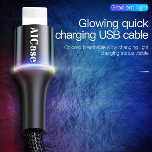 3A Fast Charging Date Cord Charger Cable For iPhone 14 13 12 11 Pro Max XR/iPad  - Picture 1 of 12