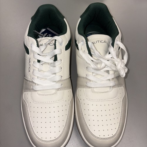 Tenis Nautica para hombre 9,5 Jaxon blanco/verde - Imagen 1 de 8