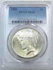 1922 Peace Silver Dollar PCGS MS61 Frosty Just Graded New Holder #W257D