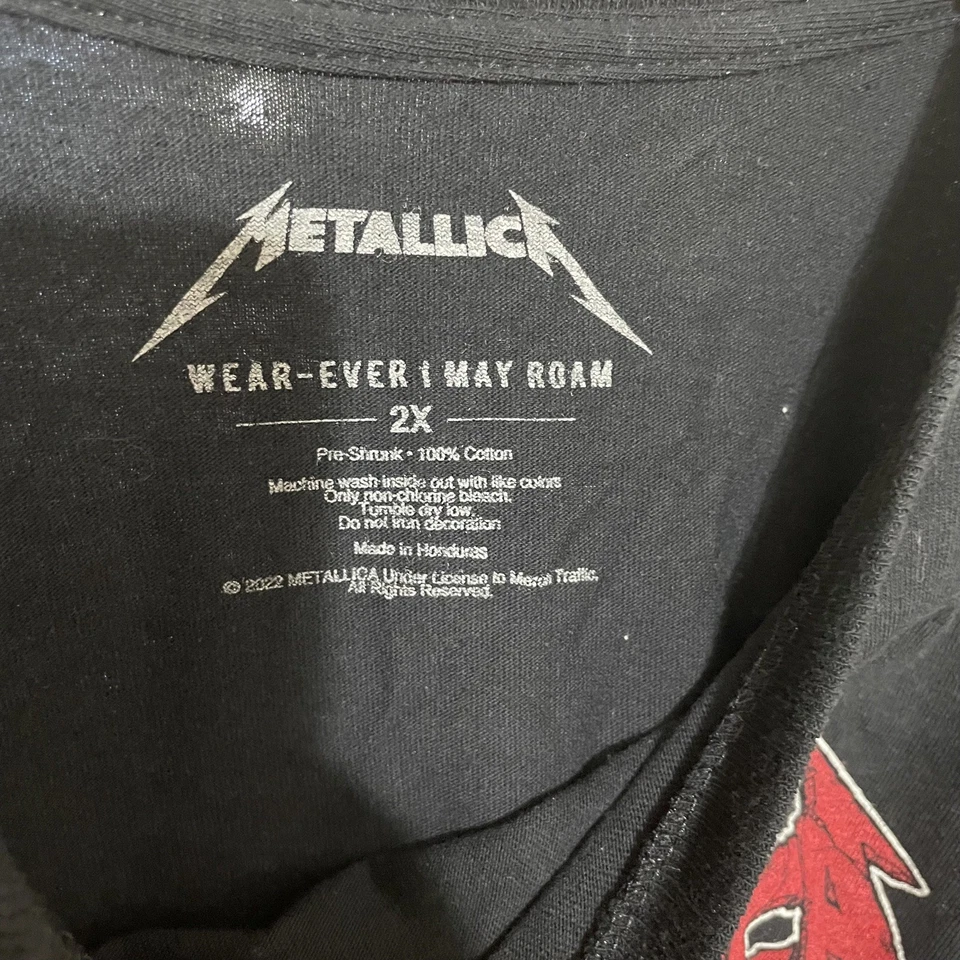 METALLICA Calling May 22 2022 BOSTON Concert (2XL) T Shirt  Hetfield Hammett - Image 2 of 3
