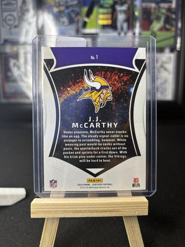 2024 Panini Certified - JJ McCarthy Certified Rookies Insert (RC) #1 - Picture 2 of 2