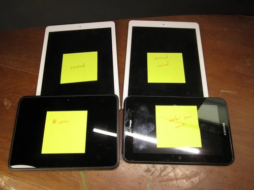 Lot of 4 Tablets – Parts/Repair Only (iPads, Kindle, Samsung)