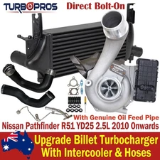 Turbor&Intercooler+Hoses&Oil Feed Pipe For Nissan Pathfinder R51 YD25 2.5L