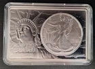 2023 American Silver Eagle in 2 oz. Liberty Silver Bar, 3 oz. 0.999 Silver Total