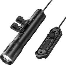 EZshoot 1800 Lumens Tactical Rifle Flashlight with Pressure Switch, Tactical Fla