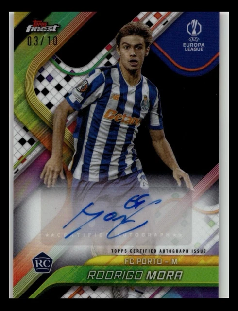 Topps 24-25 Finest Club Competitions Rodrigo Mora RC Black Auto /10 (Read Desc)