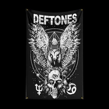 Deftones Heavy Metal Rock Band Wall Hanging Tapestry Banner Flag + Brass Grommet