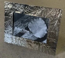MICHAEL ARAM :: 5”X 7” Nickel SILVER FRAME “Forest Leaf” Botanical Handcrafted