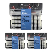 Ziplock Contain The Clutter Fun Stuff Reusable Accessory Bags - 5 Count/3 Pack